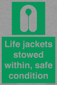 Life jackets stowed within